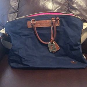 Navy Dooney and Bourke Fabric Tote